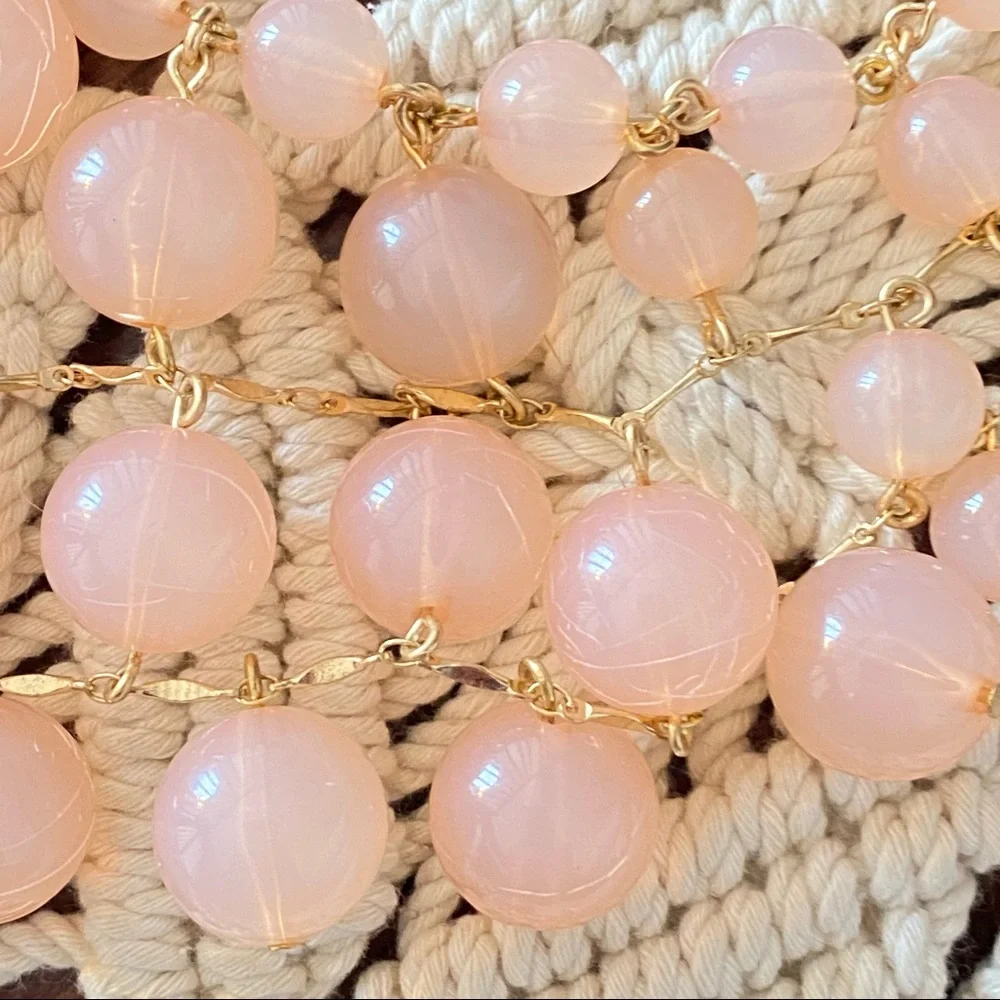NWOT J. Crew | Multi strand pale pink beaded necklace #281 - Picture 5 of 5